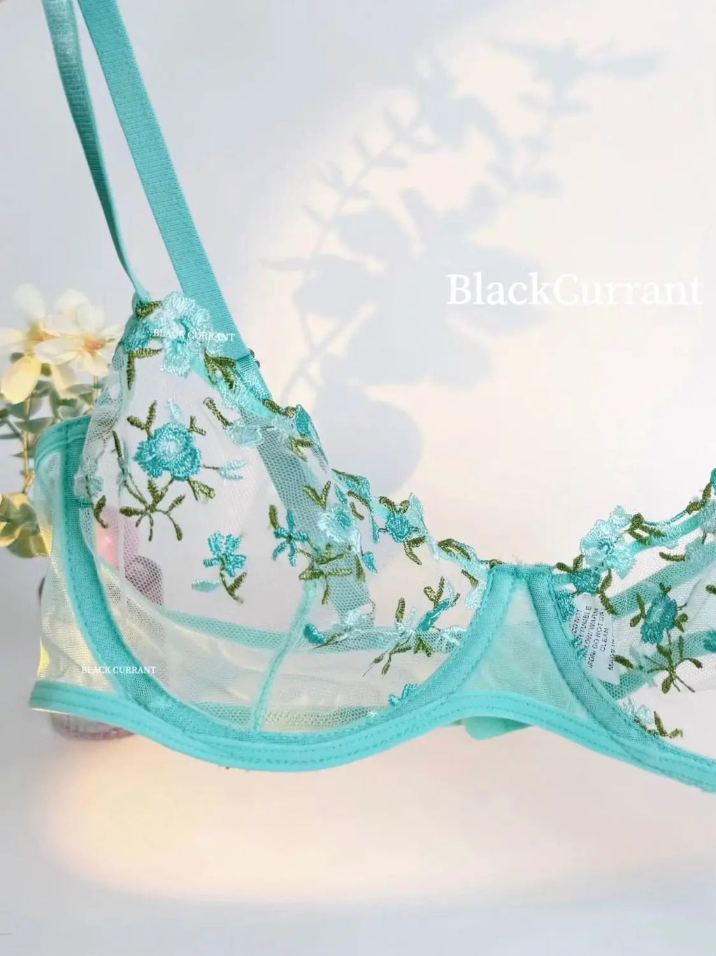 Parisian Nights Embroidered Lace Bralette - French Mesh Set