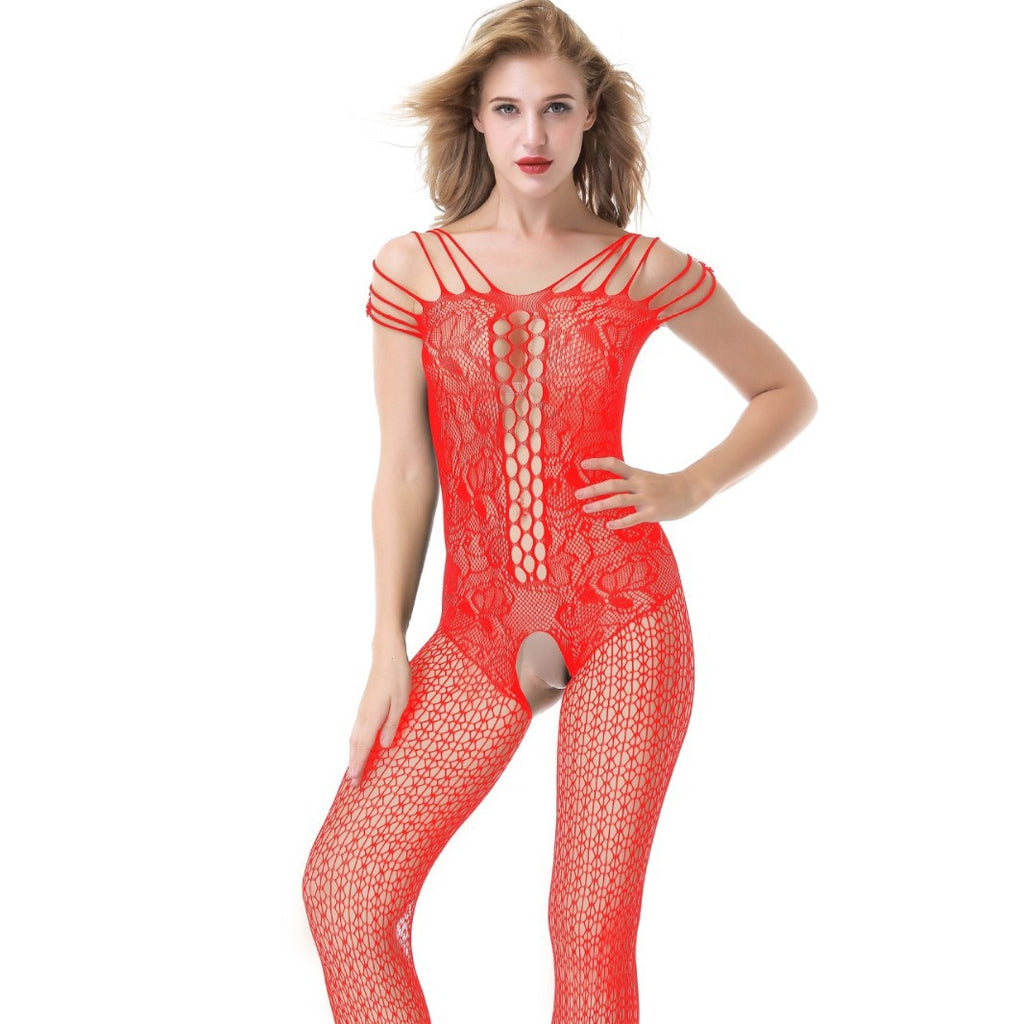 Full Coverage Fishnet Bodystocking - One Piece Plus Size Hosiery