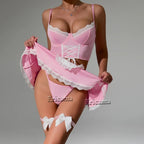 Complete Elegance Sheer Set - 3 Piece Garter Collection