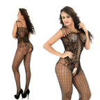 Full Coverage Fishnet Bodystocking - One Piece Plus Size Hosiery