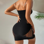 Tube Top Fishnet Dress - Hollow Out Mesh Outfit Set