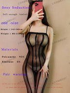 Sheer Camisole Set with Stockings - Nightwear Lingerie