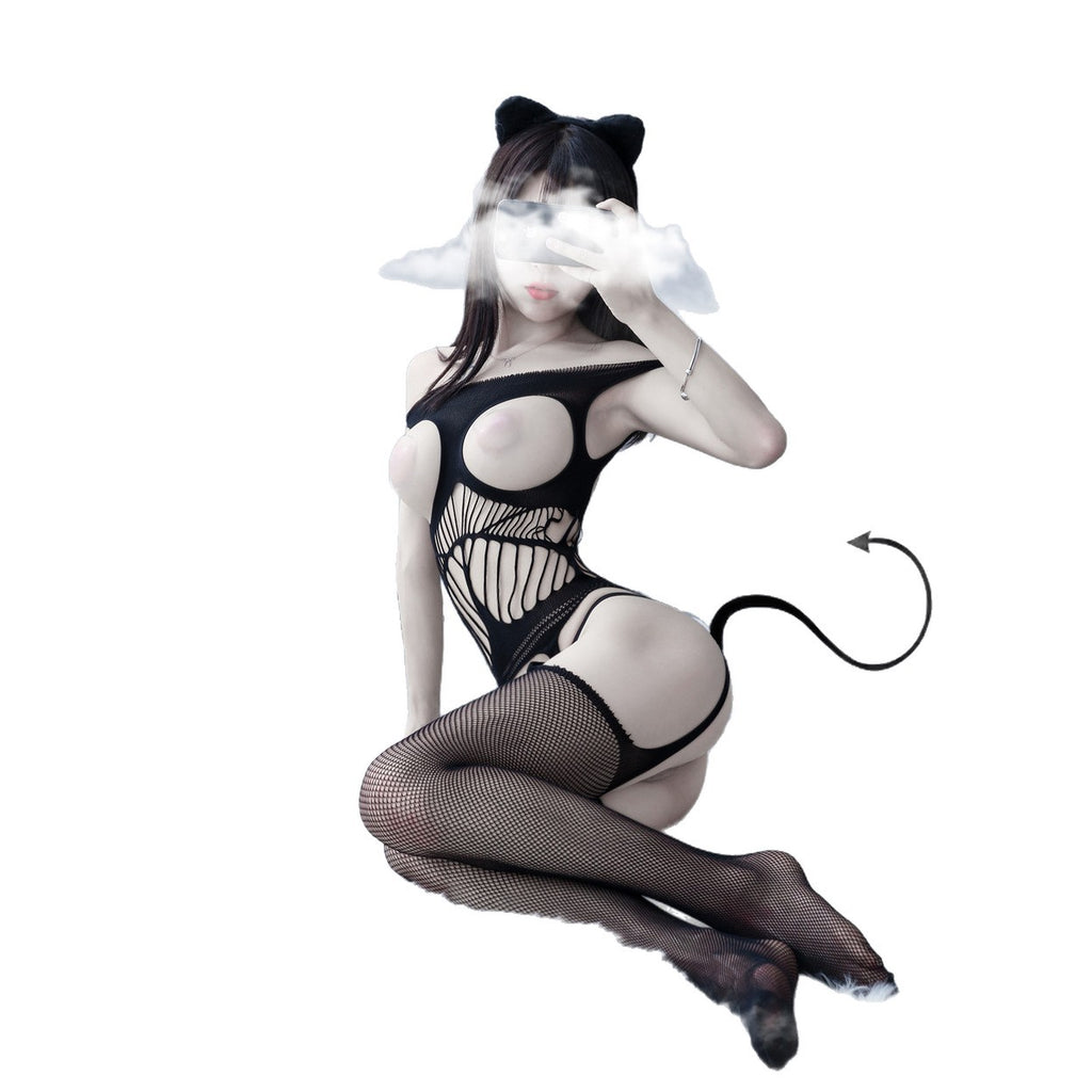 Mesh One Piece Dress - Sheer Design