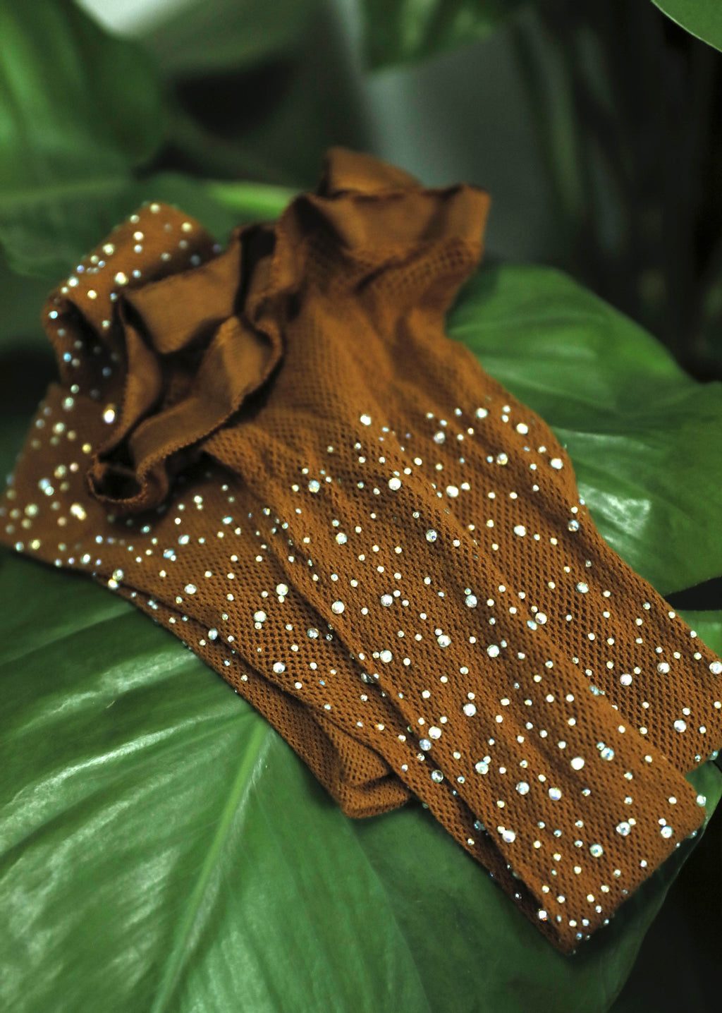 Rhinestone Fishnet Pantyhose - Sparkle Tights