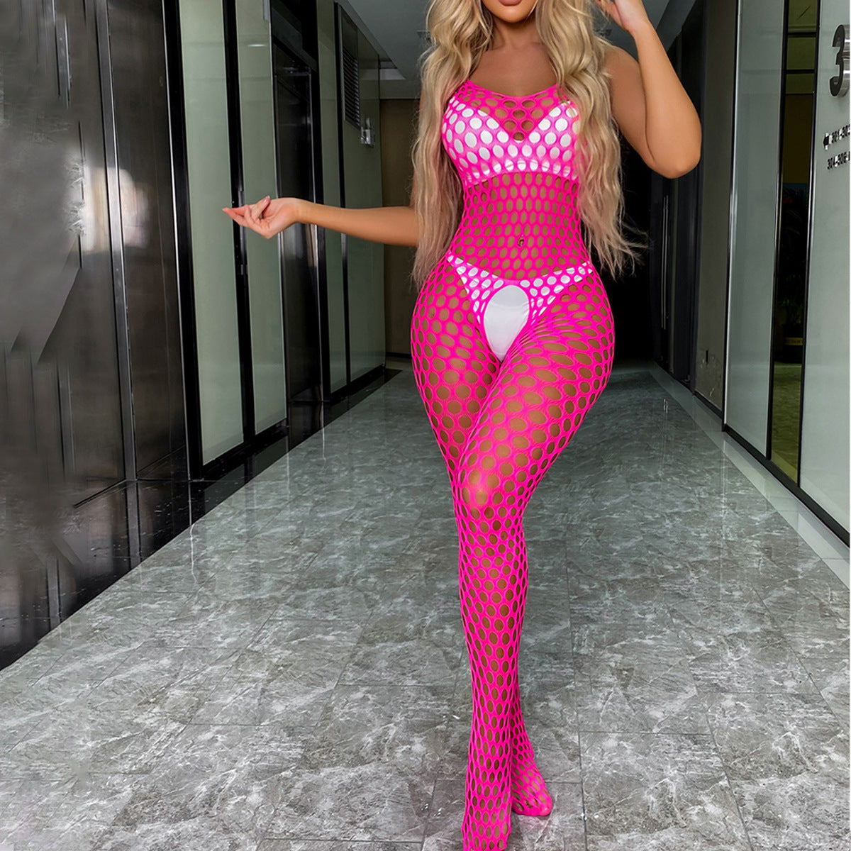 Mesh Bodycon Nightdress - One Piece Lingerie