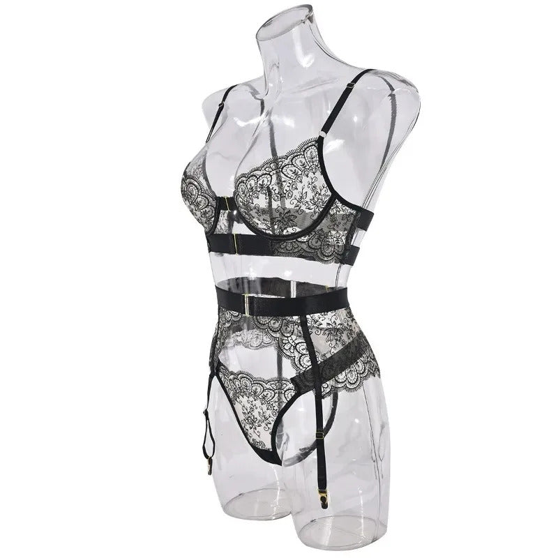 Lolita Dreams Sheer Lace Set - Romantic Bra and Panty