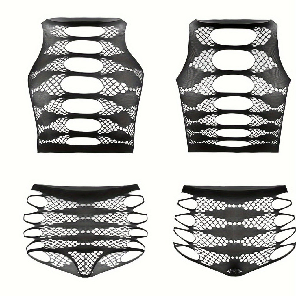 Hollow Out Bralette Set - Two-Piece Lingerie