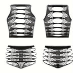 Hollow Out Bralette Set - Two-Piece Lingerie