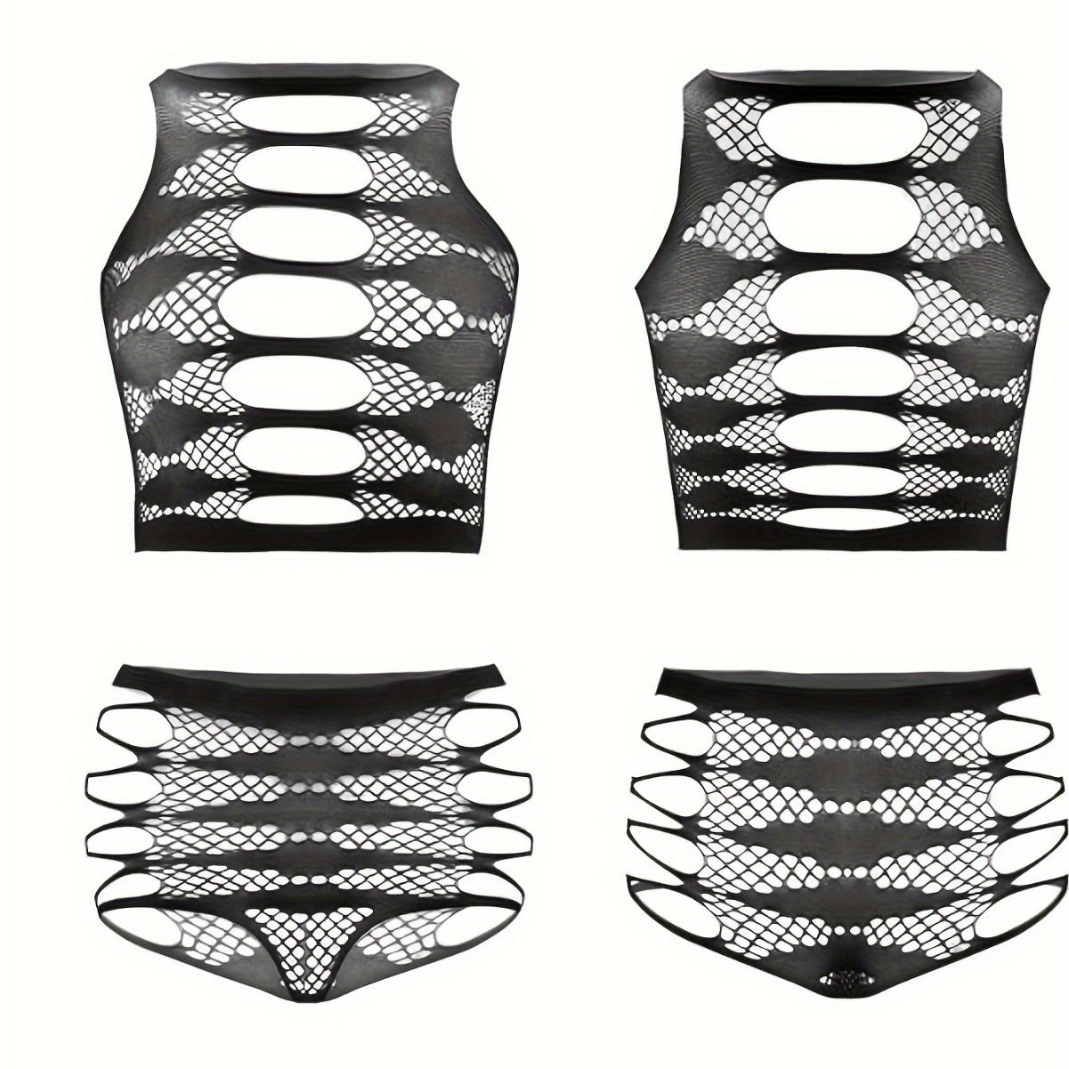 Hollow Out Bralette Set - Two-Piece Lingerie