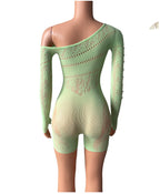 Off-Shoulder Mesh Nightdress - Fashion Sleepwear