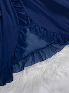 Ethereal Tulle Nightgown Set - Sheer V-Neck Sleepwear