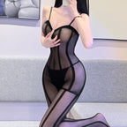 One-Piece Lingerie Set with Strap Design - Sleepwear