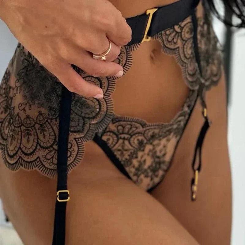 Lolita Dreams Sheer Lace Set - Romantic Bra and Panty