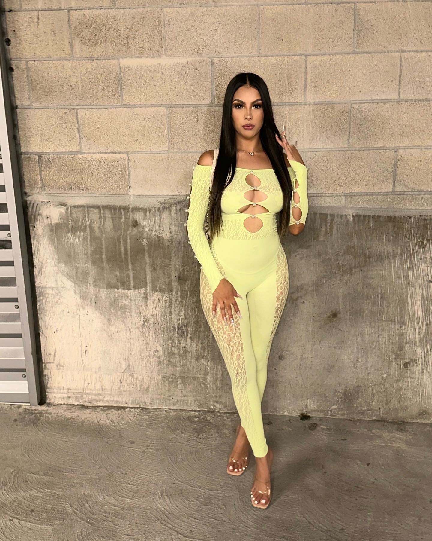 Leopard Print Jacquard Bodysuit - Animal Print Set