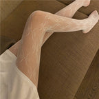 Hollow Out Bowknot Pantyhose - One-Piece Mesh Set