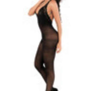 Lace Halter Nightdress with Stockings - One Piece Set