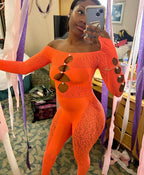 Leopard Print Jacquard Bodysuit - Animal Print Set