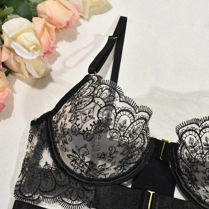 Lolita Dreams Sheer Lace Set - Romantic Bra and Panty