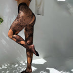 Jacquard Fishnet Pantyhose - Sheer Patterned Stockings