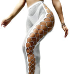 Mesh Hollow Out Bodysuit - One Piece Nightdress