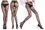 Fishnet Jacquard Pantyhose Set - Sleepwear Combo