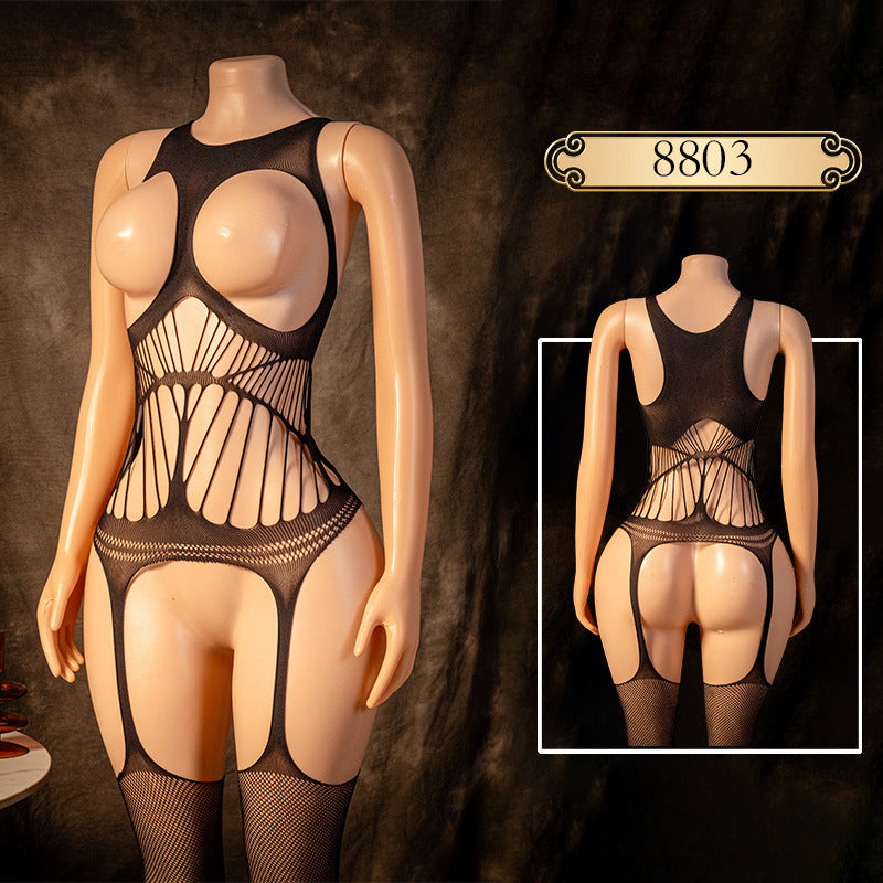 Christmas Mesh Nightdress Set - Holiday Sleepwear