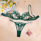 Blooming Chrysanthemum Set - 2 Piece Floral Lingerie