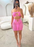 Round Neck Mesh Bodysuit - Strapless Shawl Style