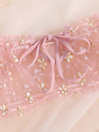 Butterfly Whispers Embroidery Set - 2 Piece Bowknot Lingerie