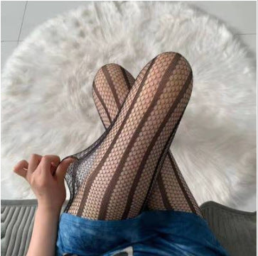 Fishnet Jacquard Pantyhose Set - Sleepwear Combo