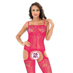 Plus Size Fishnet Bodysuit - One Piece Sleepwear