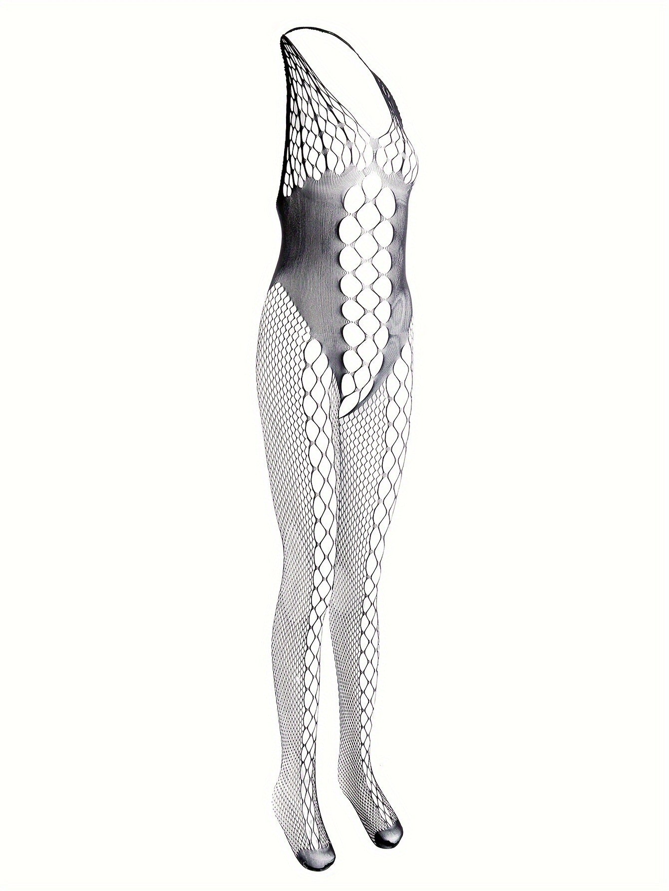 Halter Deep V Bodysuit - Hollow Out One-Piece Tights