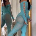 Plus Size Leopard Print Bodysuit - High Waist Slim Mesh Pajama Set