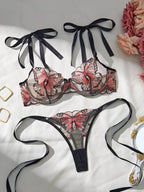 Flutter of Love Butterfly Set - 2 Piece Bowknot Lingerie