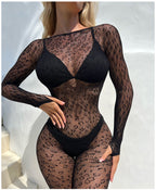 Leopard Print Mesh Bodysuit - Animal Print Style