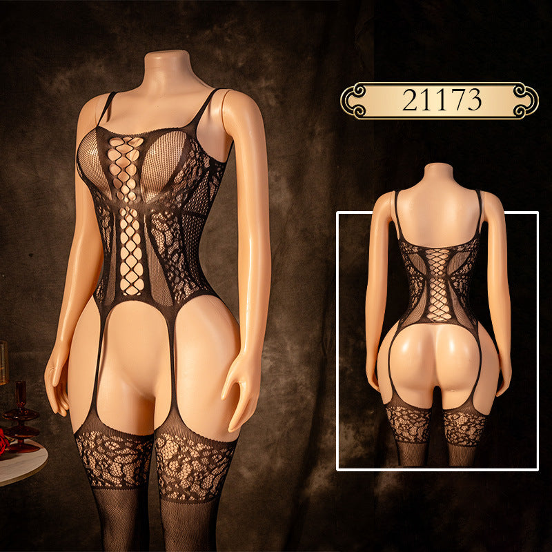 Christmas Mesh Nightdress Set - Holiday Sleepwear