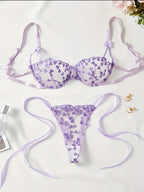 Sweet Surrender Lace Bow Set - Bandage Strap Lingerie