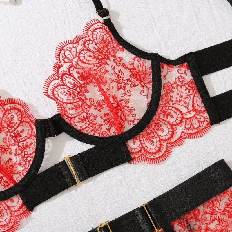 Lolita Dreams Sheer Lace Set - Romantic Bra and Panty