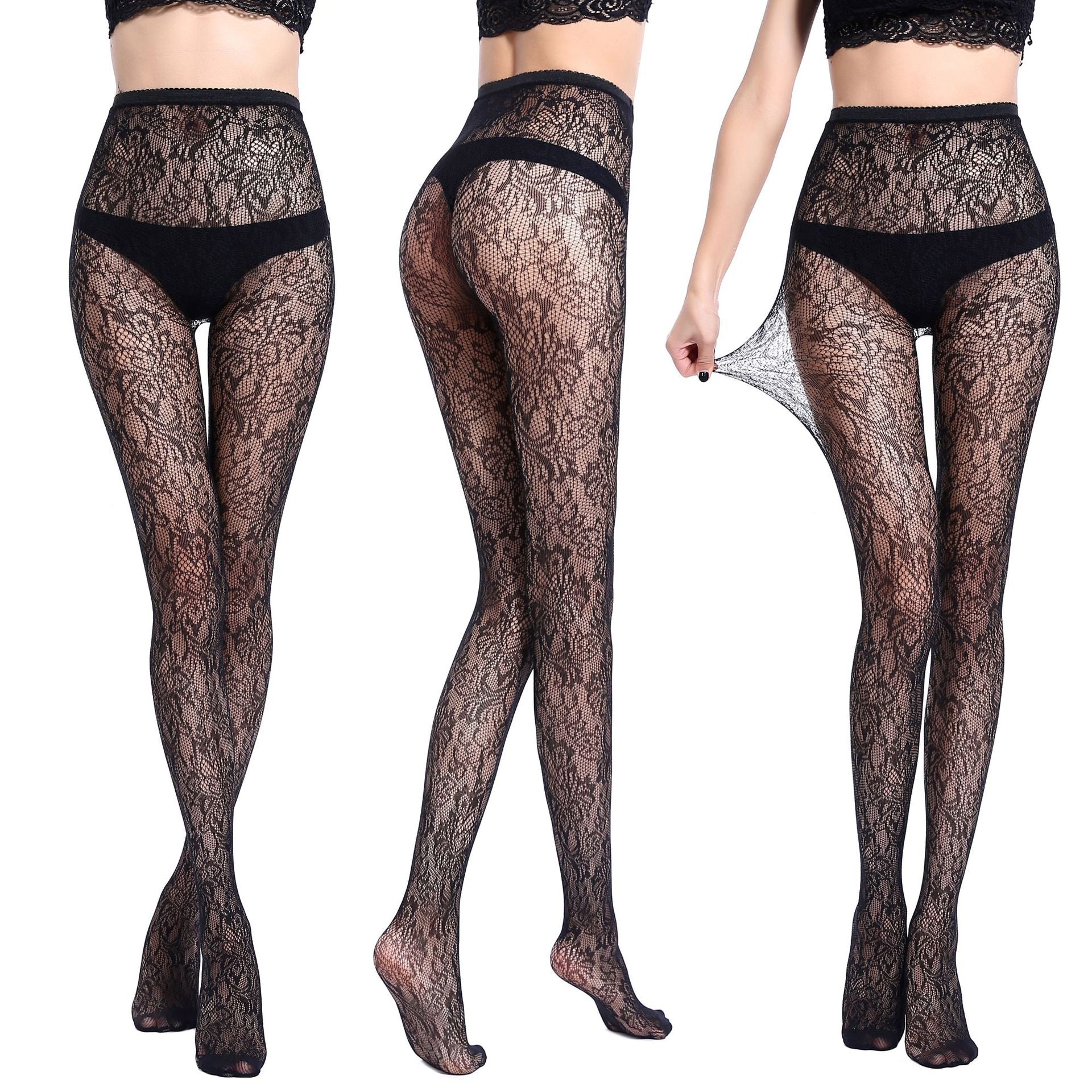 Fishnet Jacquard Pantyhose Set - Sleepwear Combo