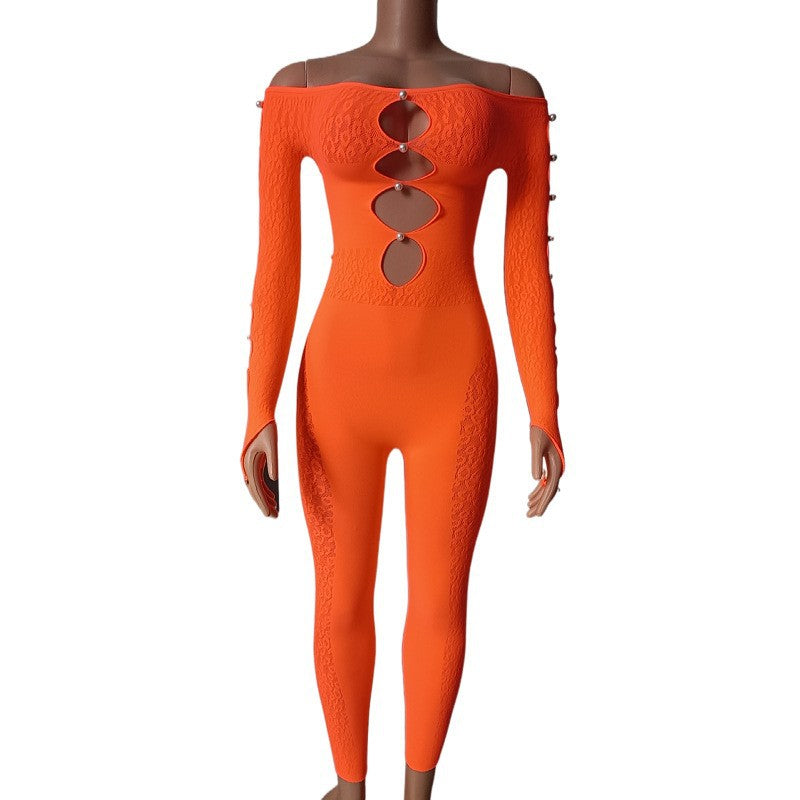 Plus Size Leopard Print Bodysuit - High Waist Slim Mesh Pajama Set