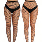 Fishnet Mesh Pantyhose - High Waist Multi-Color
