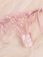 Butterfly Whispers Embroidery Set - 2 Piece Bowknot Lingerie