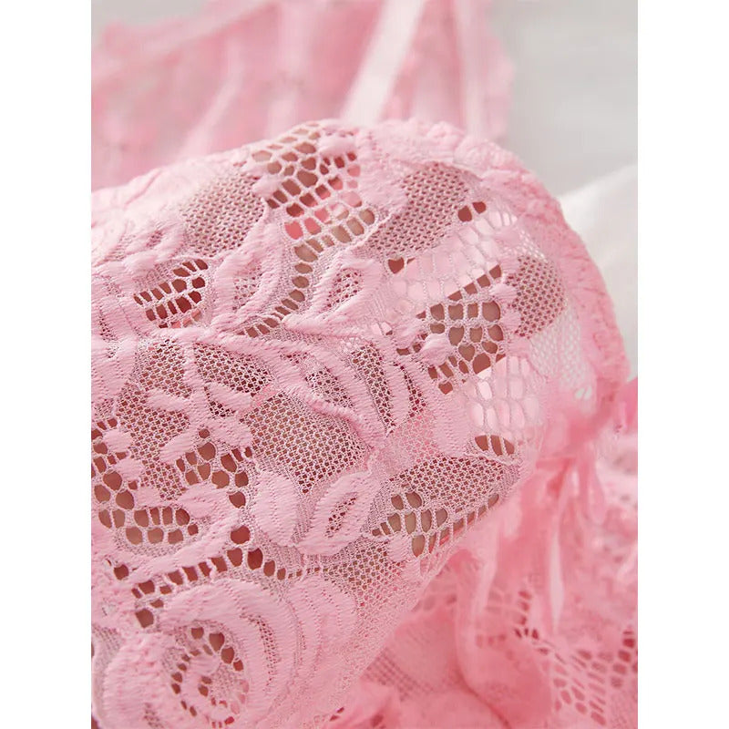 Curves Celebration Lace Nightgown - Plus Size Suspender Set