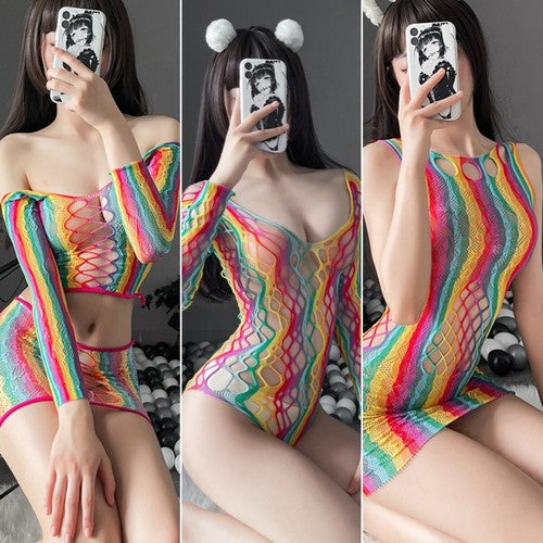 Velvet Dreams Lace Babydoll - Garter Belt Nightwear Set