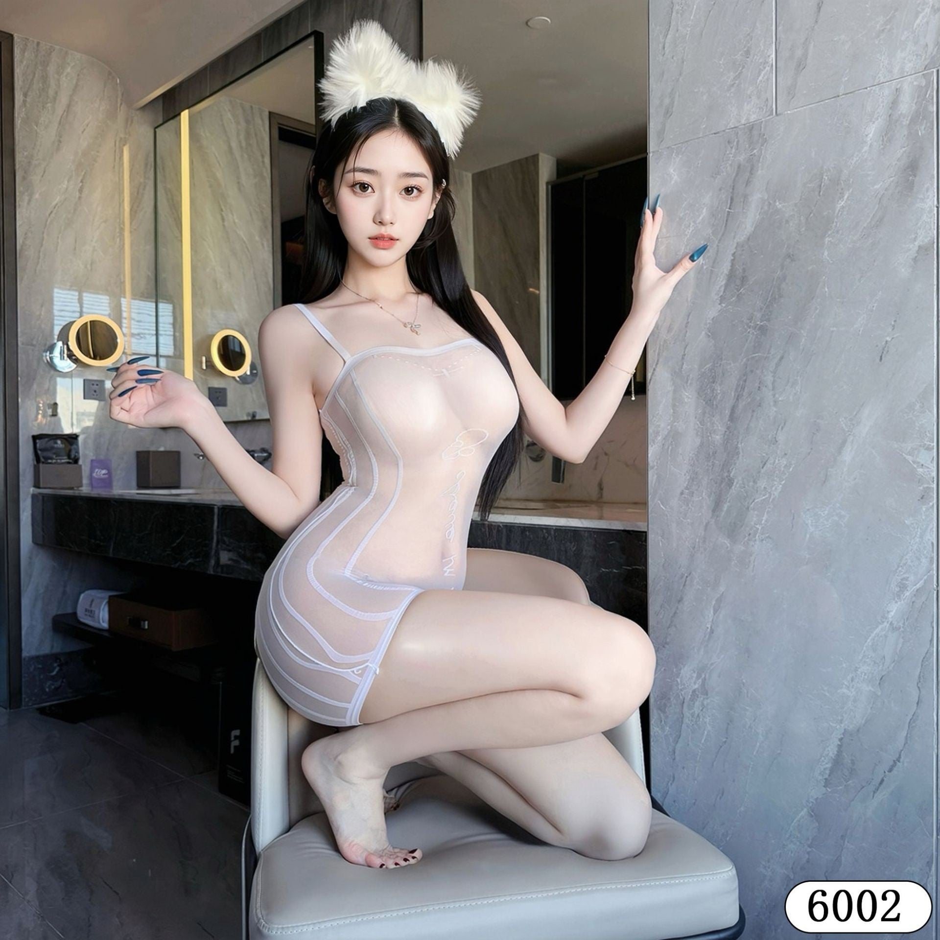 Fishnet Camisole Dress - One Piece Bodysuit