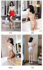 Glossy Sheer Mini Skirt - Transparent Design