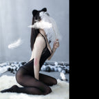 Lace Mesh Bodysuit - One Piece Sleepwear