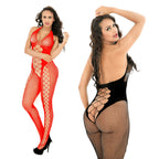 Halter Deep V Bodysuit - Hollow Out One-Piece Tights