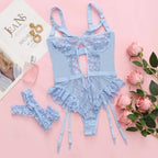 Passion Rose Floral Lace Set - Garter & Choker Collection