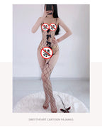 Lace Mini Skirt Sleepwear Set with Stockings